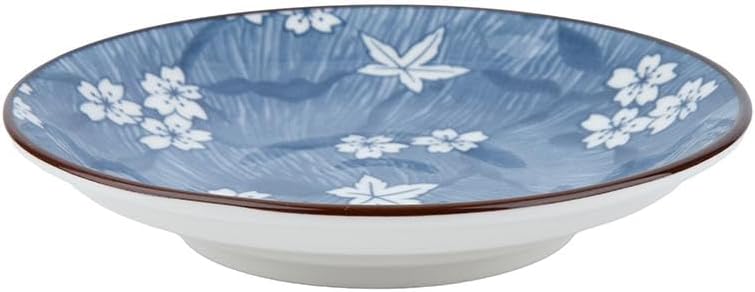 Daiso New Born Cherry Blossom Plate, Dark Blue - 13.5cm x 2.4cm - Image 2
